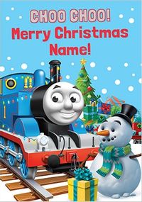Tap to view Thomas & Friends - Merry Christmas Personalised Card