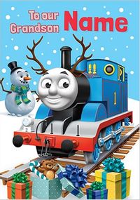Thomas & Friends - Grandson Personalised Christmas Card