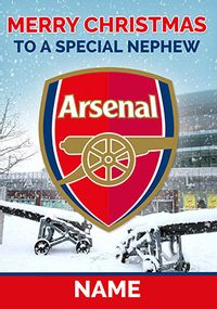 Arsenal - Merry Christmas Nephew Personalised Card