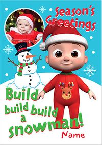 Build a Snowman Christmas card