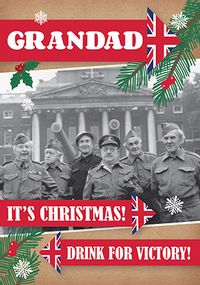 Personalised Grandad It's Christmas card