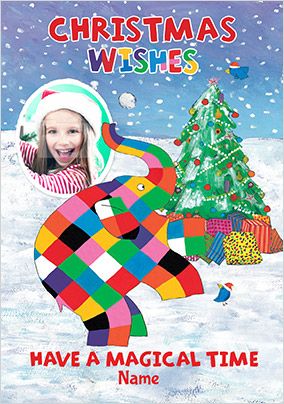 Elmer - Christmas Wishes Photo Card