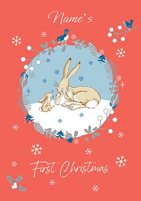 Guess How Much I Love You - 1st Christmas Personalised Card