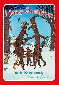 The Gruffalo - Stick Family Personalised Christmas Card
