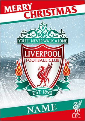 Liverpool FC - Crest Personalised Christmas Card
