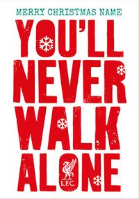 You'll Never Walk Alone Personalised Christmas Card