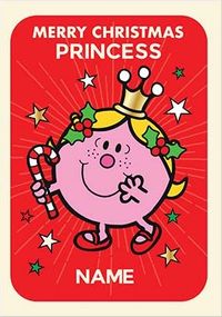 Mr Men - Merry Christmas Princess Personalised Card