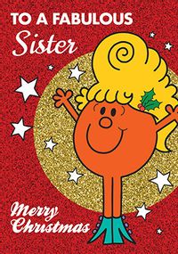 Tap to view Mr Men - Fabulous Sister Personalised Christmas Card