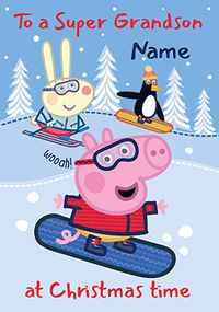 Tap to view Peppa Pig - Grandson Personalised Christmas Card