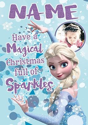 Frozen Magical Christmas Personalised Card