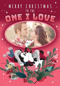 One I Love - Mickey & Minnie Christmas Photo Card