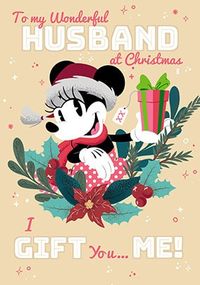 Minnie Mouse Wonderful Husband at Christmas Card