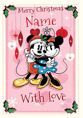 vintage mickey mouse christmas card funky pigeon
