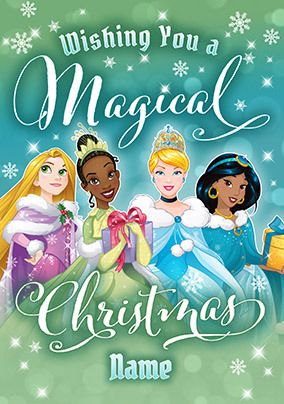 Disney Princess Magical Christmas Personalised Card