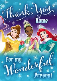 Tap to view Disney Princess Christmas Personalised Thank You Card