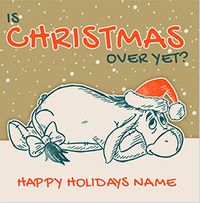 Eeyore Christmas Personalised Card