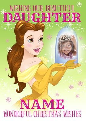Disney Princess Daughter Photo Christmas Card
