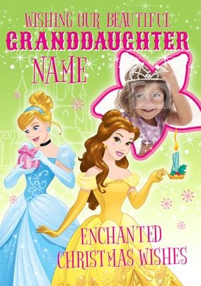 Disney Princess Granddaughter Christmas Card
