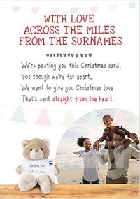 Tap to view Across the Miles Teddy Bear Photo Christmas Card