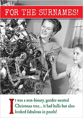Gender-Neutral Christmas Tree Card