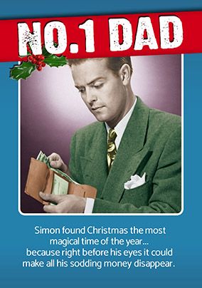 Dad Humour Christmas Card - No.1 Dad Emotional Rescue