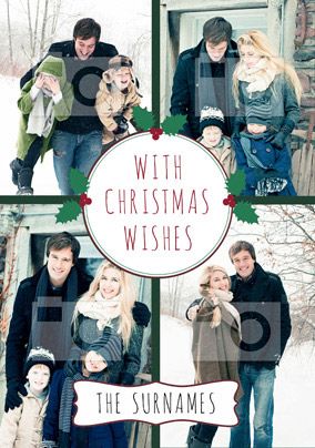 Christmas Card Photo Upload From the Family - Essentials Christmas Wishes