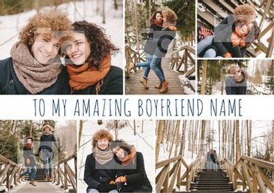 Boyfriend Photo Upload Christmas Card Multi - Essentials