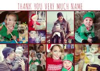 Thank You Photo Upload Christmas Card - Essentials Multi Photo Upload