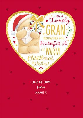 Forever Friends - Lovely Gran Personalised Christmas Card