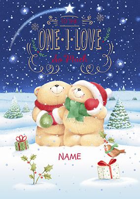 Forever Friends - One I Love Personalised Christmas Card