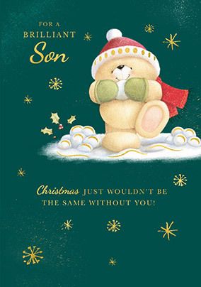 Forever Friends - Brilliant Son Personalised Christmas Card
