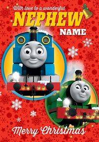 Nephew Thomas The Tank Engine Personalised Christmas Card