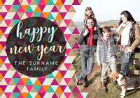 Tap to view Happy New Year Photo Upload Card - Good Vibes