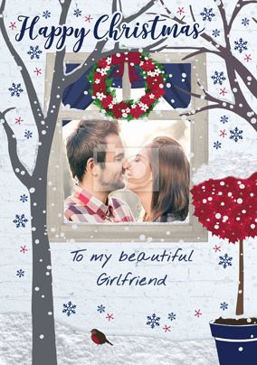 Girlfriend Photo Upload Christmas Card - Home Sweet Home