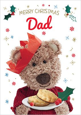 Barley Bear - Dad Personalised Christmas Card