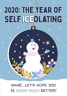 2020 The Year of Self Iceolating Personalised Card