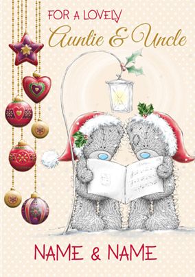 Auntie & Uncle Christmas Card Carol Singing - Me to You