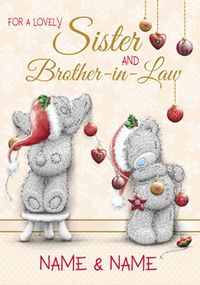 Tap to view Sister & Brother-in-Law Christmas Card Tatty & bunting - Me to You
