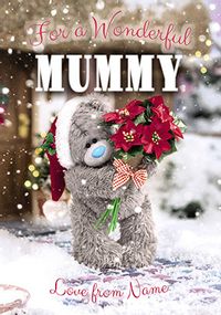 Me To You - Wonderful Mummy Personalised Christmas Card