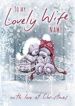 Me To You - Lovely Wife Personalised Christmas Card