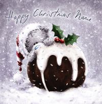 Tap to view Me To You - Christmas Pudding Personalised Card