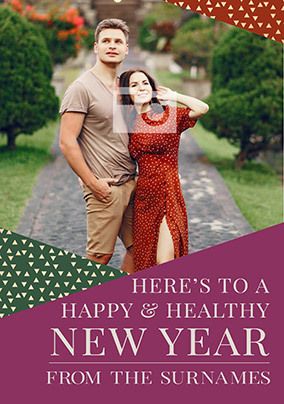 Happy & Healthy New Year Photo Card