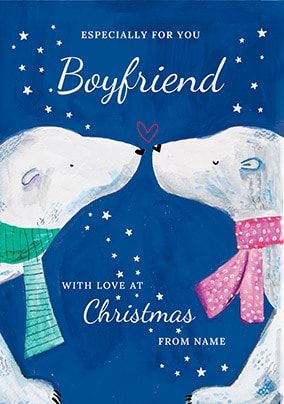 Boyfriend at Christmas Personalised Card