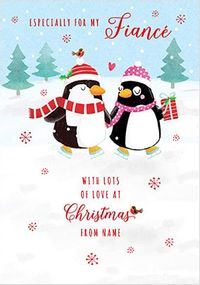 Fiance at Christmas Personalised Card