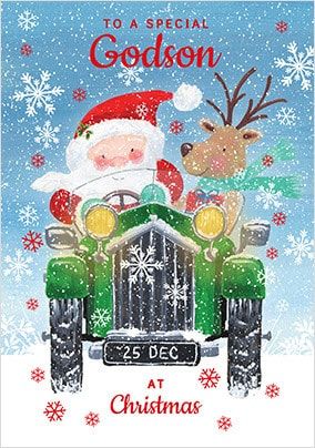 Special Godson Personalised Christmas Card