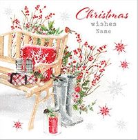 Tap to view Christmas Wishes Traditional Personalised Card