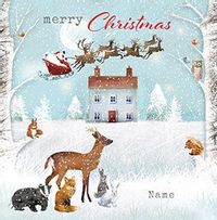 Merry Christmas Winter Scene Personalised Card