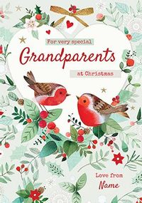 Special Grandparents at Christmas Personalised Card