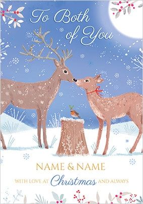 To Both of You Personalised Christmas Card