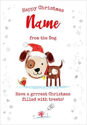 Happy Christmas from the Dog Card